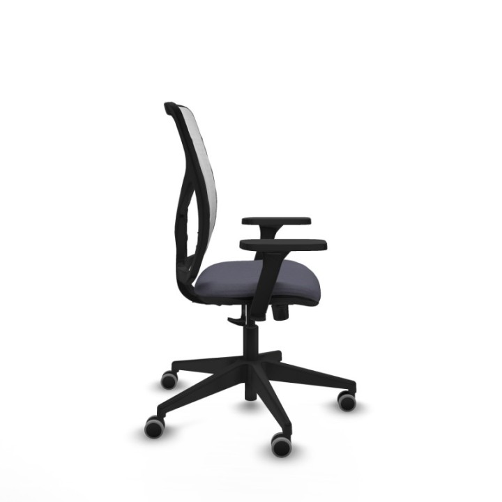 Motilla sincro malla blanca bali gris oscuro brazos 3D base piramidal  ruedas 65mm engomadas