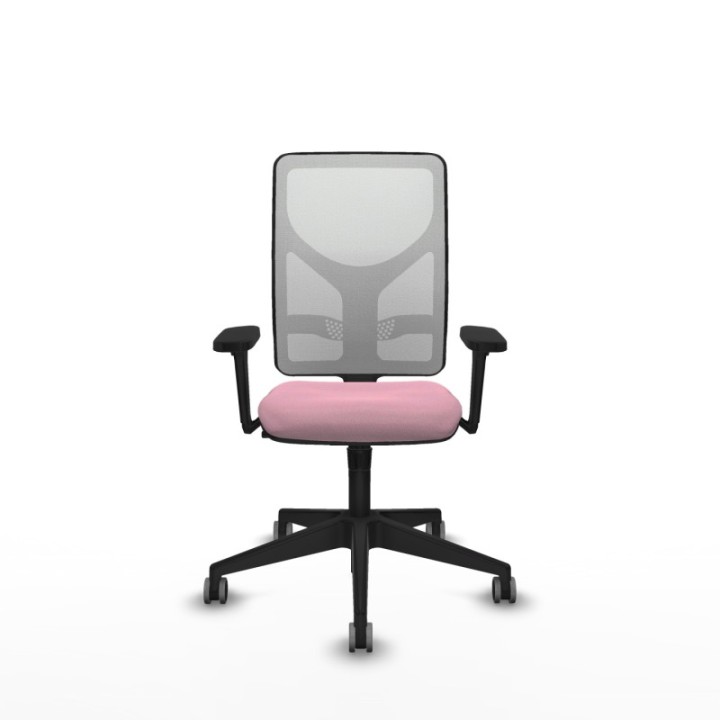 Motilla sincro malla blanca bali rosa brazos 3D base piramidal  ruedas 65mm engomadas