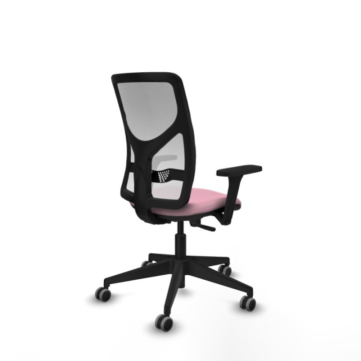 Motilla sincro malla blanca bali rosa brazos 3D base piramidal  ruedas 65mm engomadas