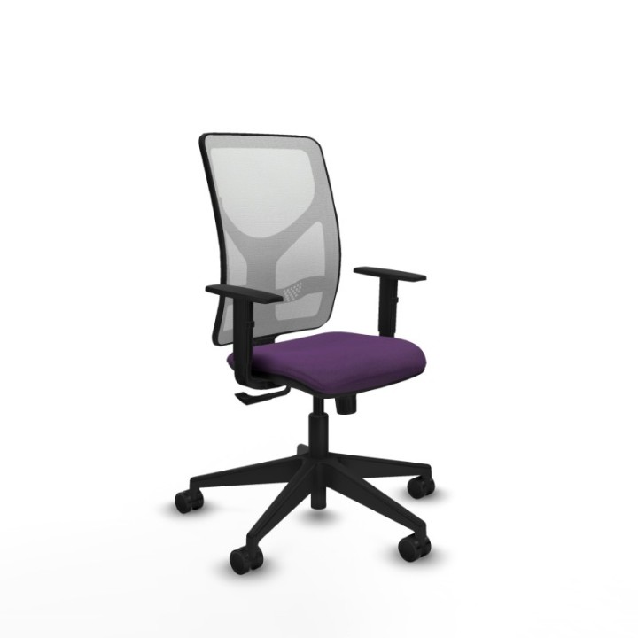 Motilla sincro malla blanca bali morado brazos 1D base piramidal  ruedas 65mm nailon