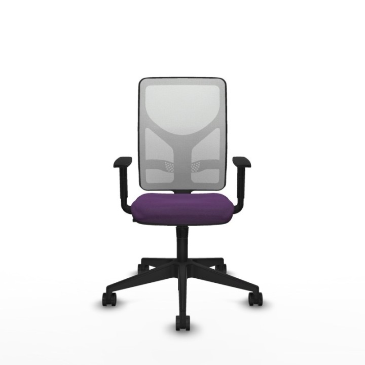 Motilla sincro malla blanca bali morado brazos 1D base piramidal  ruedas 65mm nailon