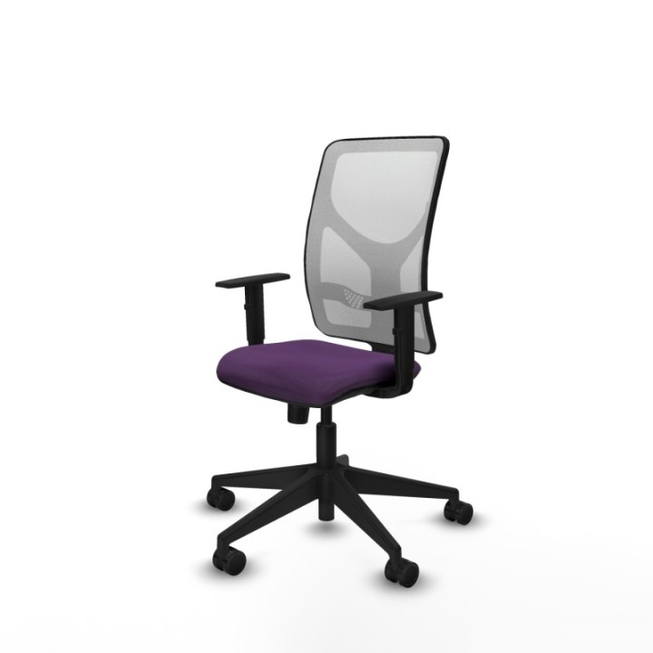 Motilla sincro malla blanca bali morado brazos 1D base piramidal  ruedas 65mm nailon