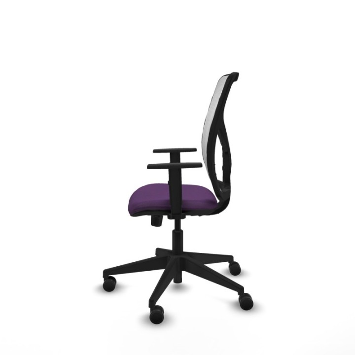 Motilla sincro malla blanca bali morado brazos 1D base piramidal  ruedas 65mm nailon