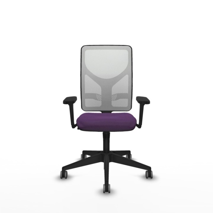 Motilla sincro malla blanca bali morado brazos 3D base piramidal  ruedas 65mm engomadas