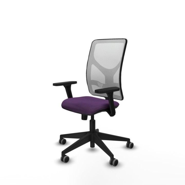 Motilla sincro malla blanca bali morado brazos 3D base piramidal  ruedas 65mm engomadas