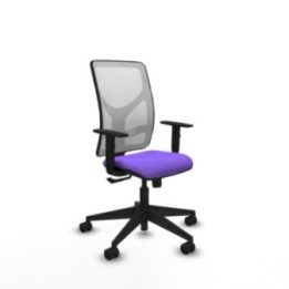 Motilla sincro malla blanca bali lila brazos 1D base piramidal  ruedas 65mm nailon