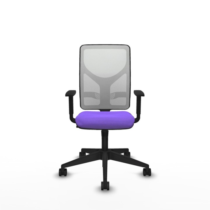 Motilla sincro malla blanca bali lila brazos 1D base piramidal  ruedas 65mm nailon