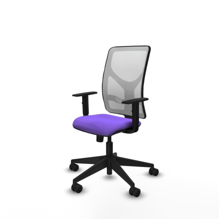 Motilla sincro malla blanca bali lila brazos 1D base piramidal  ruedas 65mm nailon