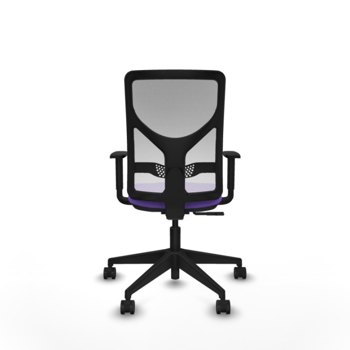 Motilla sincro malla blanca bali lila brazos 1D base piramidal  ruedas 65mm nailon