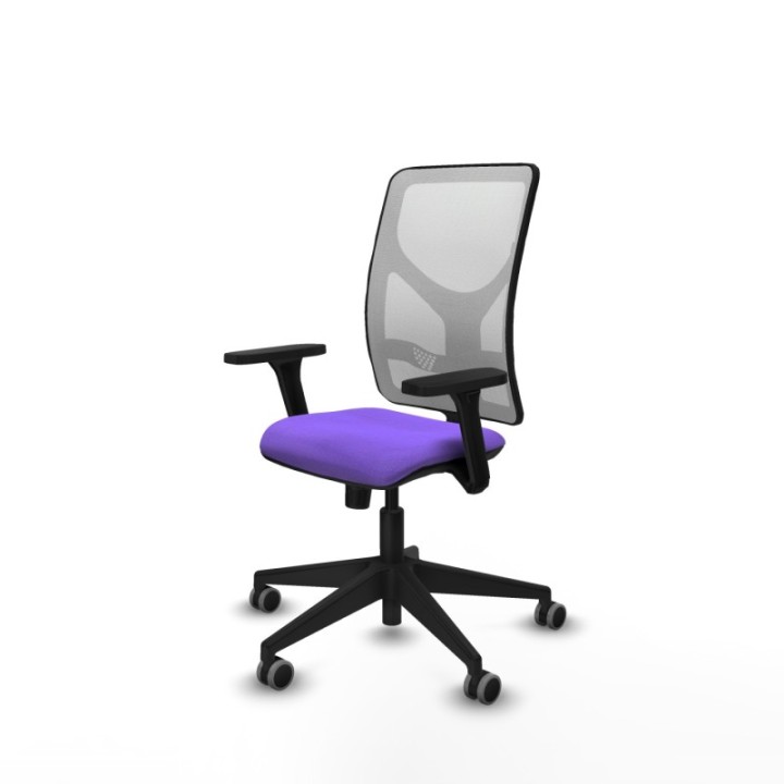 Motilla sincro malla blanca bali lila brazos 3D base piramidal  ruedas 65mm engomadas