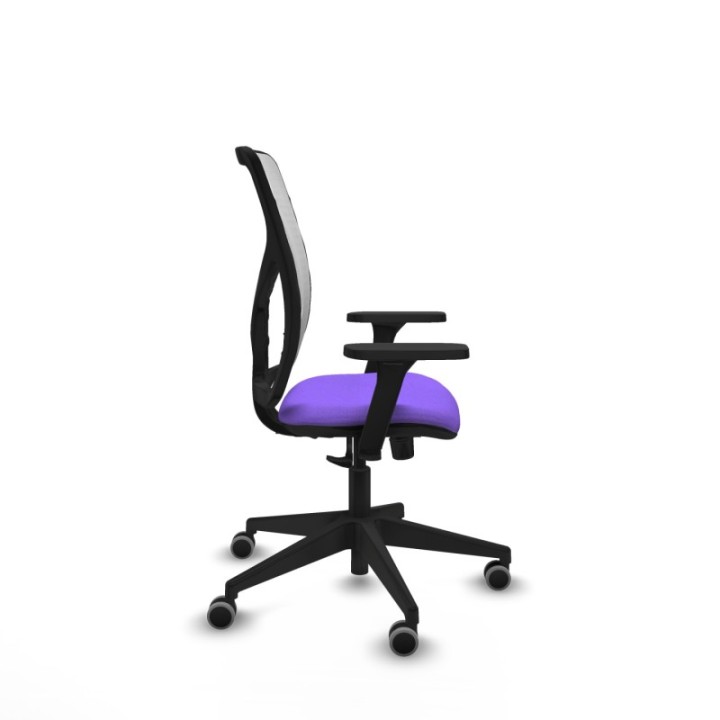 Motilla sincro malla blanca bali lila brazos 3D base piramidal  ruedas 65mm engomadas