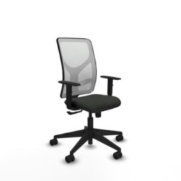 Motilla sincro malla blanca bali negro brazos 1D base piramidal  ruedas 65mm nailon