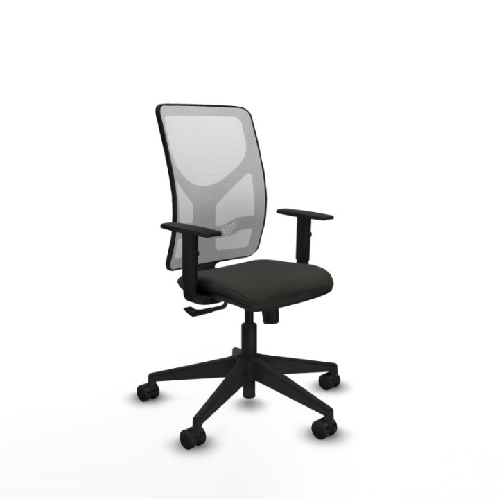 Motilla sincro malla blanca bali negro brazos 1D base piramidal  ruedas 65mm nailon