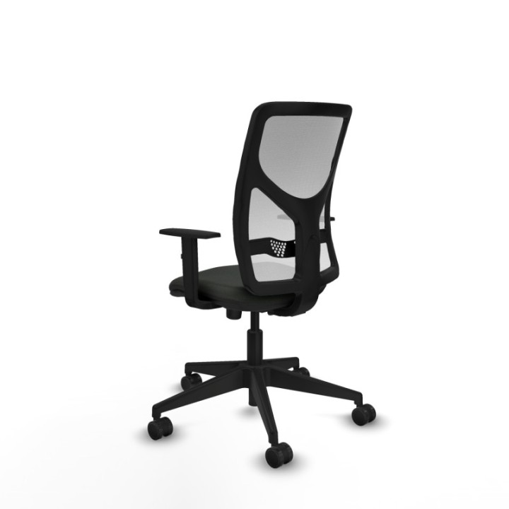 Motilla sincro malla blanca bali negro brazos 1D base piramidal  ruedas 65mm nailon