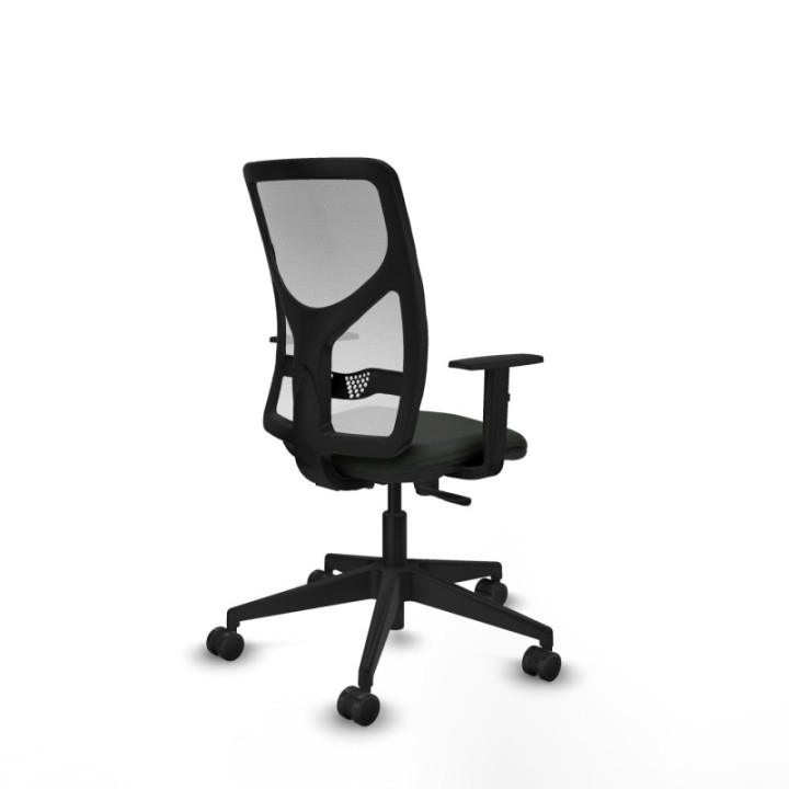 Motilla sincro malla blanca bali negro brazos 1D base piramidal  ruedas 65mm nailon