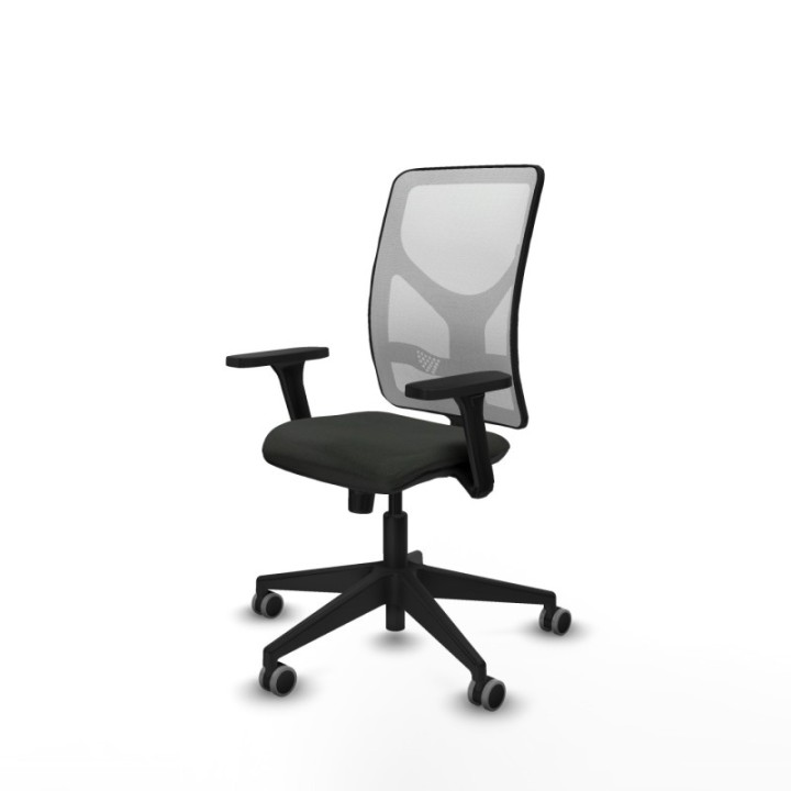 Motilla sincro malla blanca bali negro brazos 3D base piramidal  ruedas 65mm engomadas