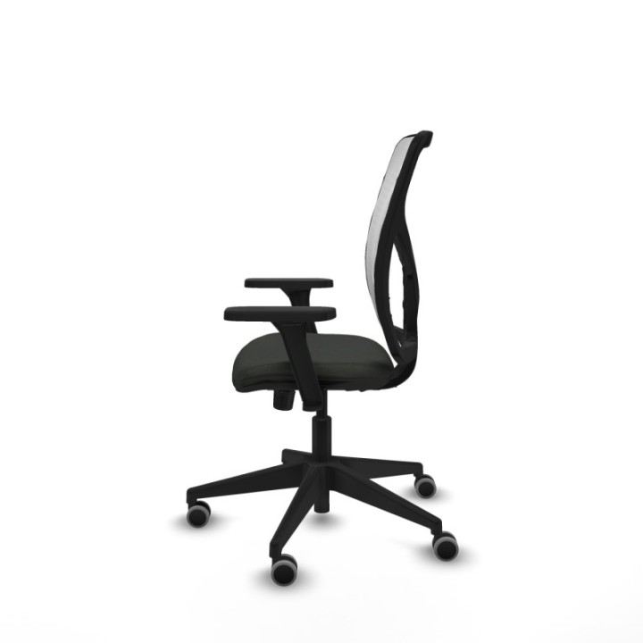 Motilla sincro malla blanca bali negro brazos 3D base piramidal  ruedas 65mm engomadas