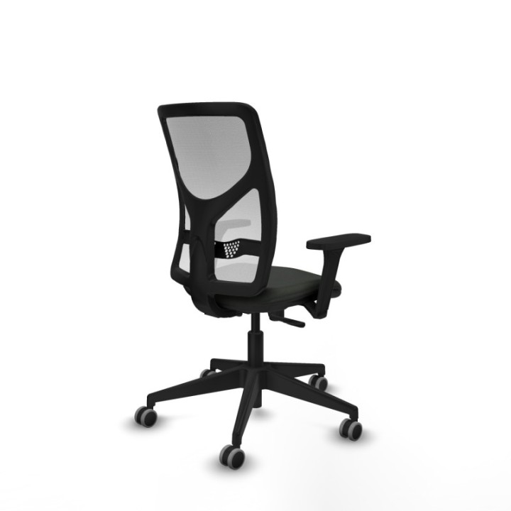 Motilla sincro malla blanca bali negro brazos 3D base piramidal  ruedas 65mm engomadas