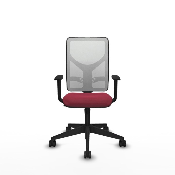 Motilla sincro malla blanca bali granate brazos 1D base piramidal  ruedas 65mm nailon