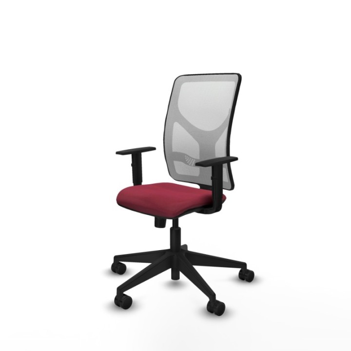 Motilla sincro malla blanca bali granate brazos 1D base piramidal  ruedas 65mm nailon