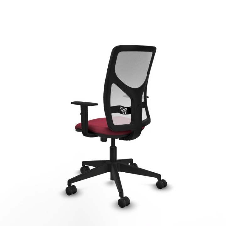 Motilla sincro malla blanca bali granate brazos 1D base piramidal  ruedas 65mm nailon