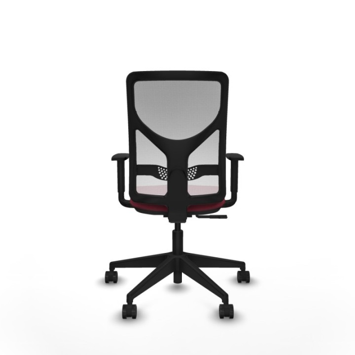 Motilla sincro malla blanca bali granate brazos 1D base piramidal  ruedas 65mm nailon