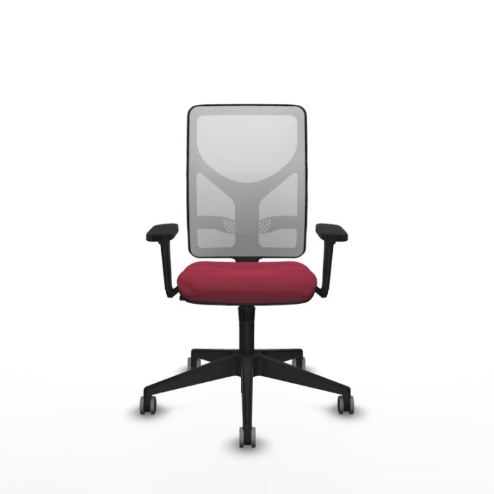 Motilla sincro malla blanca bali granate brazos 3D base piramidal  ruedas 65mm engomadas