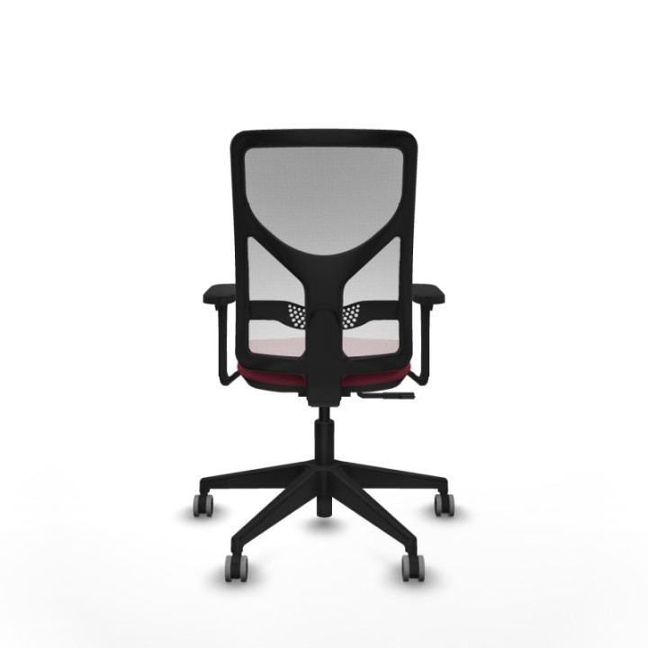 Motilla sincro malla blanca bali granate brazos 3D base piramidal  ruedas 65mm engomadas