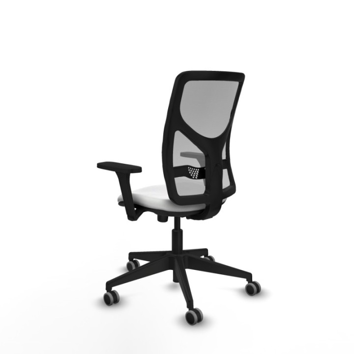 Motilla sincro malla gris bali blanco brazos 3D base piramidal  ruedas 65mm engomadas