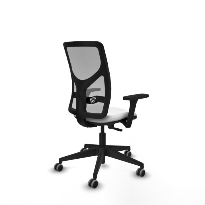 Motilla sincro malla gris bali blanco brazos 3D base piramidal  ruedas 65mm engomadas