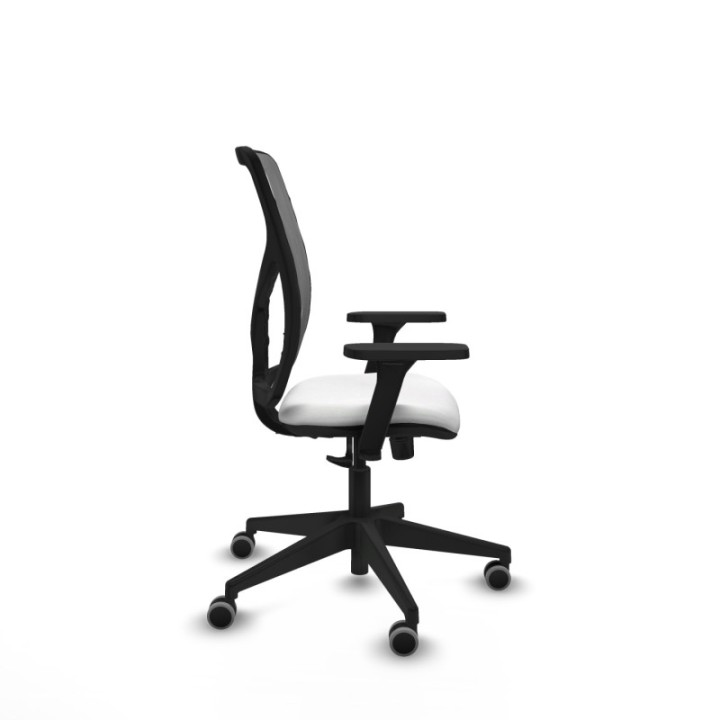 Motilla sincro malla gris bali blanco brazos 3D base piramidal  ruedas 65mm engomadas