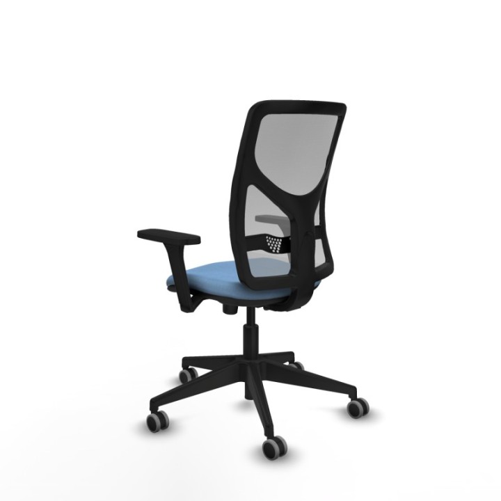 Motilla sincro malla gris bali azul cielo brazos 3D base piramidal  ruedas 65mm engomadas