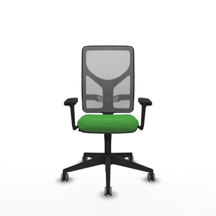 Motilla sincro malla gris bali verde brazos 3D base piramidal  ruedas 65mm engomadas