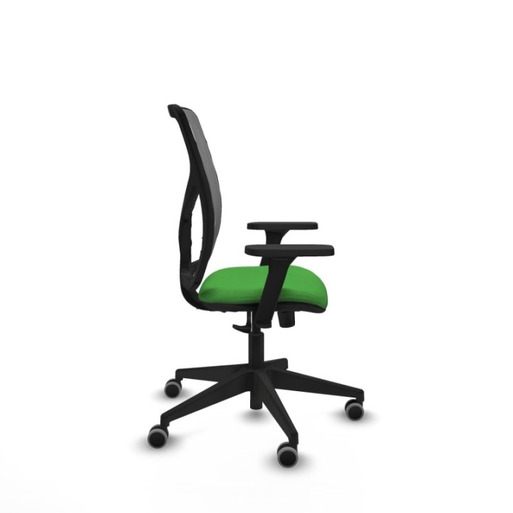 Motilla sincro malla gris bali verde brazos 3D base piramidal  ruedas 65mm engomadas