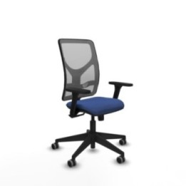 Motilla sincro malla gris bali azul marino brazos 3D base piramidal  ruedas 65mm engomadas