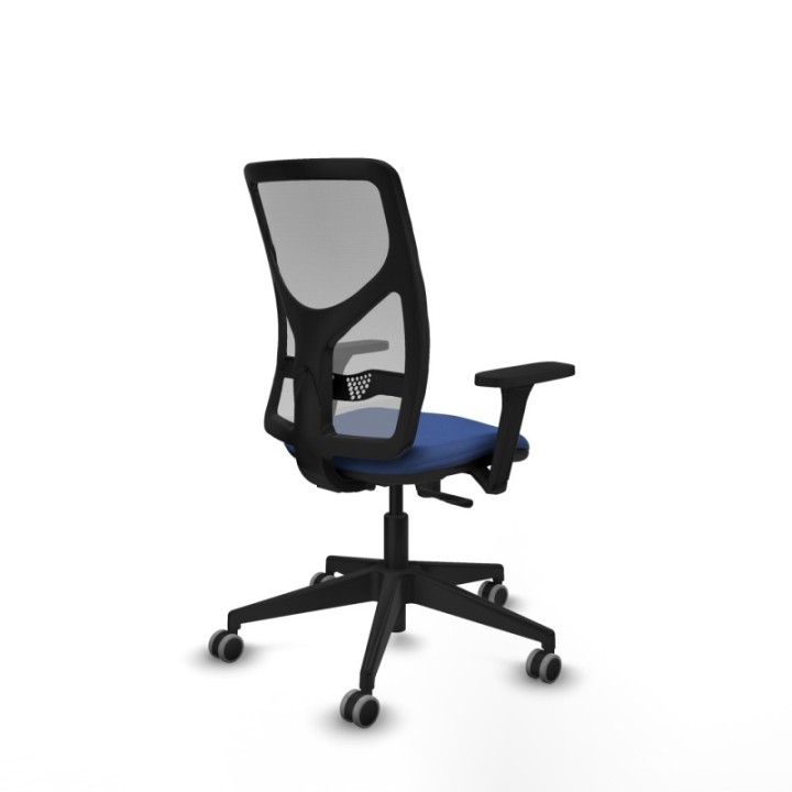 Motilla sincro malla gris bali azul marino brazos 3D base piramidal  ruedas 65mm engomadas