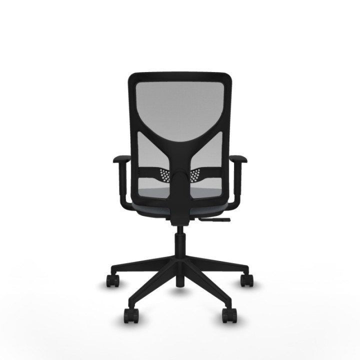 Motilla sincro malla gris bali gris brazos 1D base piramidal  ruedas 65mm nailon