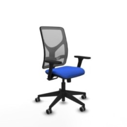 Motilla sincro malla gris bali azul brazos 3D base piramidal  ruedas 65mm engomadas