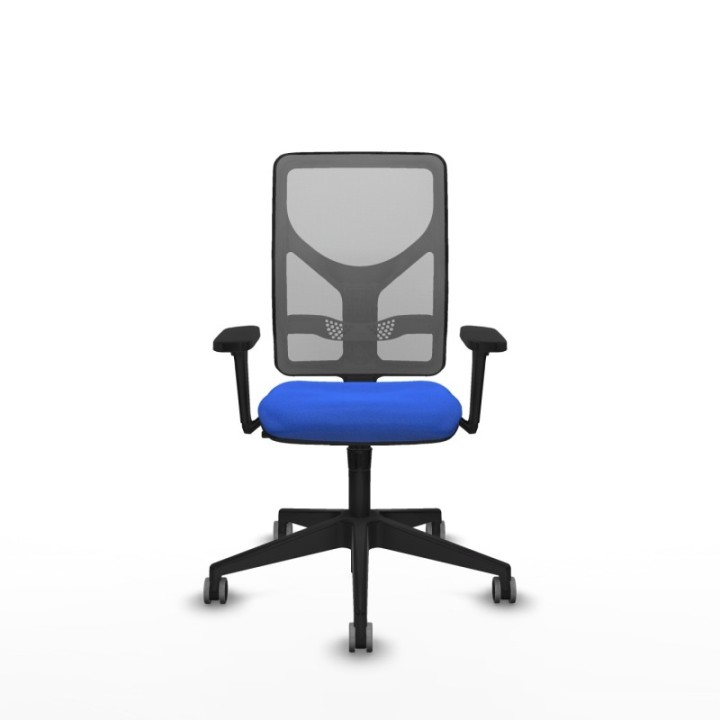 Motilla sincro malla gris bali azul brazos 3D base piramidal  ruedas 65mm engomadas