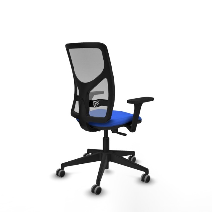 Motilla sincro malla gris bali azul brazos 3D base piramidal  ruedas 65mm engomadas