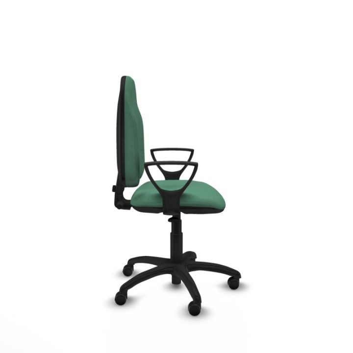 Algarra CP bali verde esmeralda brazos fijos base poliamida ruedas engomadas 50mm