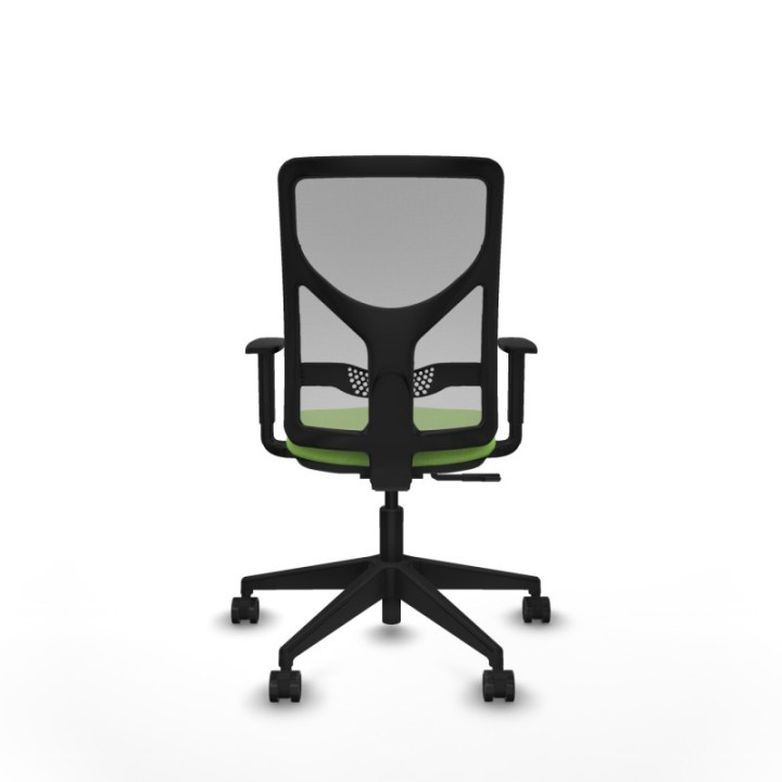 Motilla sincro malla gris bali pistacho brazos 1D base piramidal  ruedas 65mm nailon