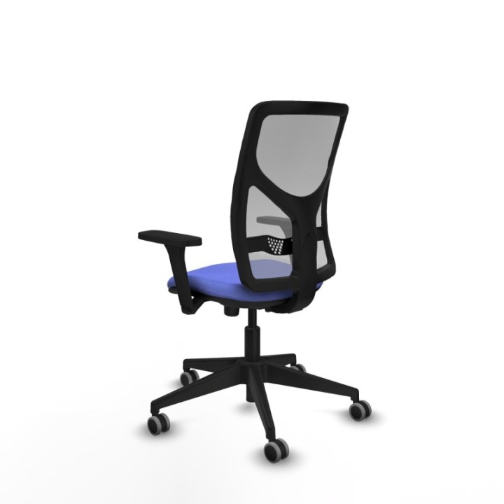 Motilla sincro malla gris bali azul claro brazos 3D base piramidal  ruedas 65mm engomadas