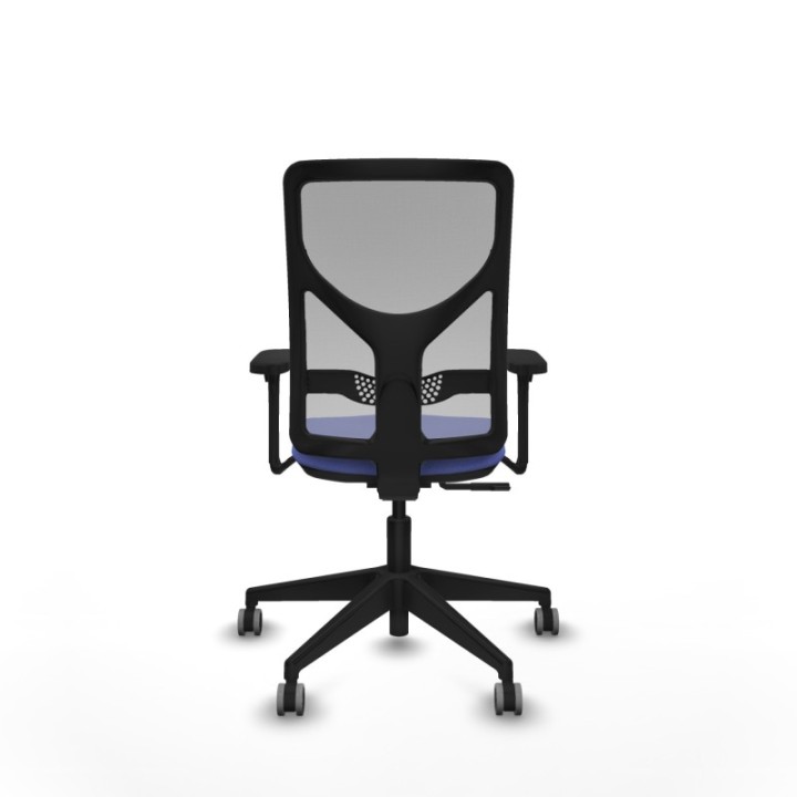 Motilla sincro malla gris bali azul claro brazos 3D base piramidal  ruedas 65mm engomadas