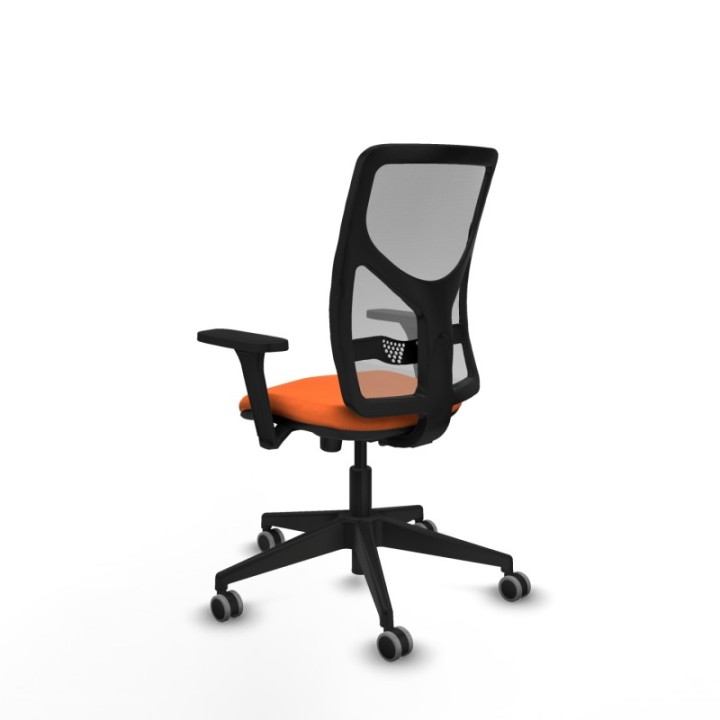 Motilla sincro malla gris bali naranja brazos 3D base piramidal  ruedas 65mm engomadas