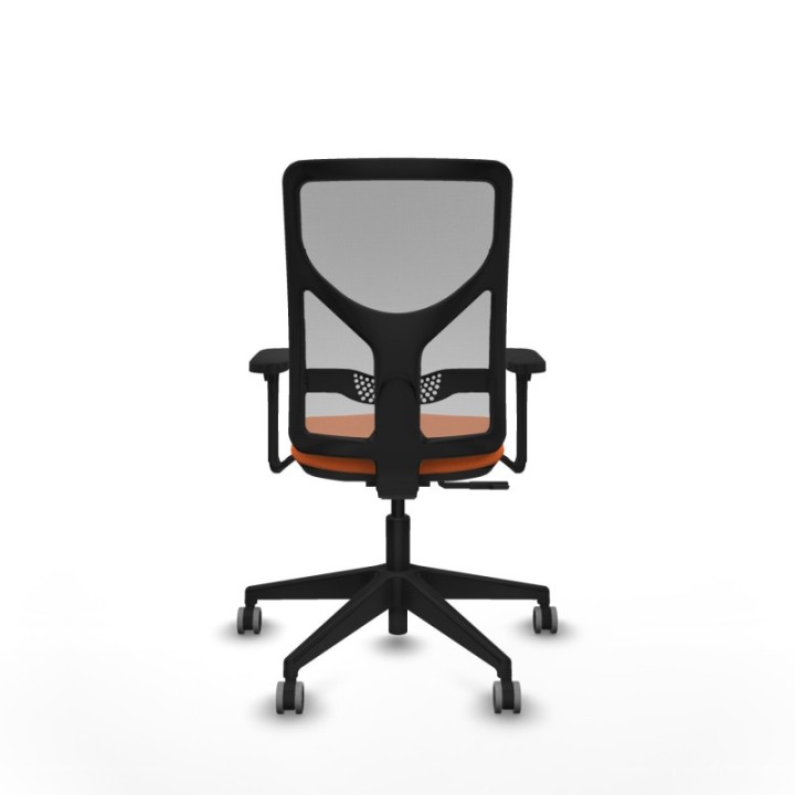 Motilla sincro malla gris bali naranja brazos 3D base piramidal  ruedas 65mm engomadas