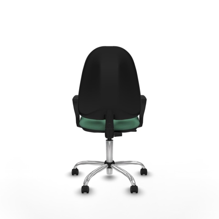 Algarra CP bali verde esmeralda brazos fijos base cromada ruedas autofrenantes 50mm