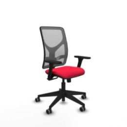 Motilla sincro malla gris bali rojo brazos 3D base piramidal  ruedas 65mm engomadas