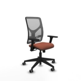 Motilla sincro malla gris bali marrón brazos 3D base piramidal  ruedas 65mm engomadas