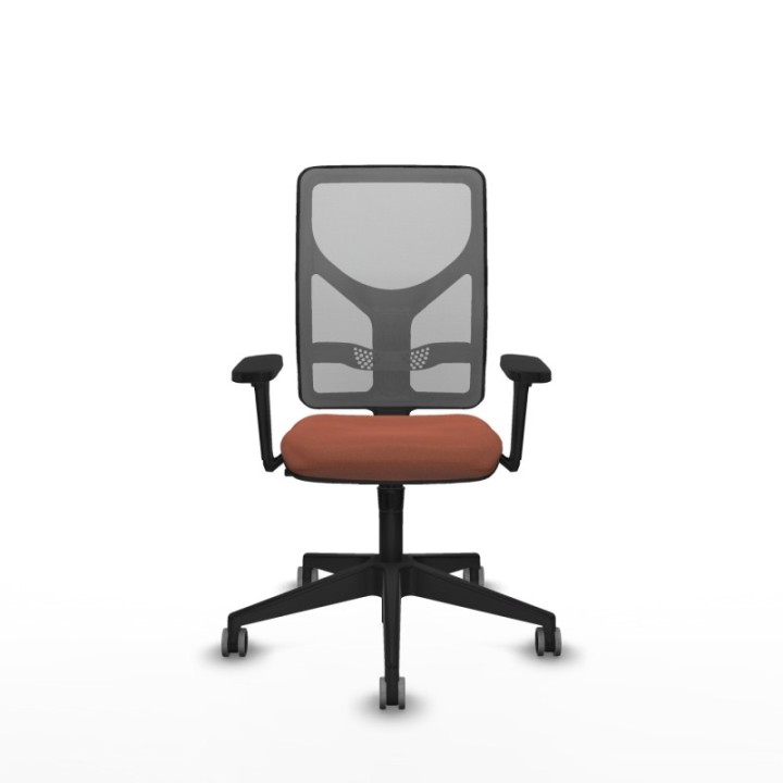 Motilla sincro malla gris bali marrón brazos 3D base piramidal  ruedas 65mm engomadas